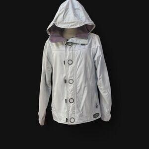 Sims Snowboarding Women cream Hooded Ski Snowboard Jacket Size Large